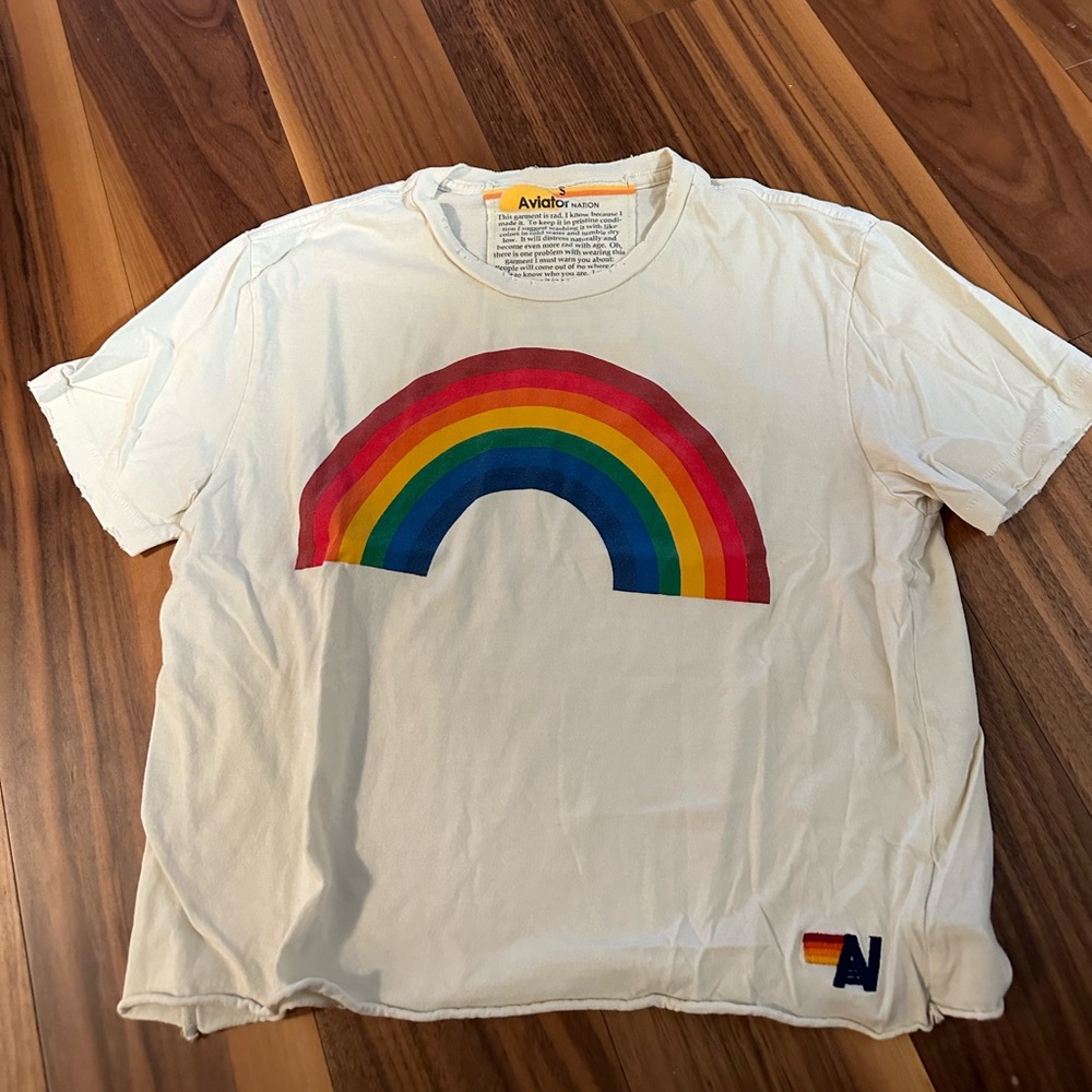 Aviator nation rainbow t shirt